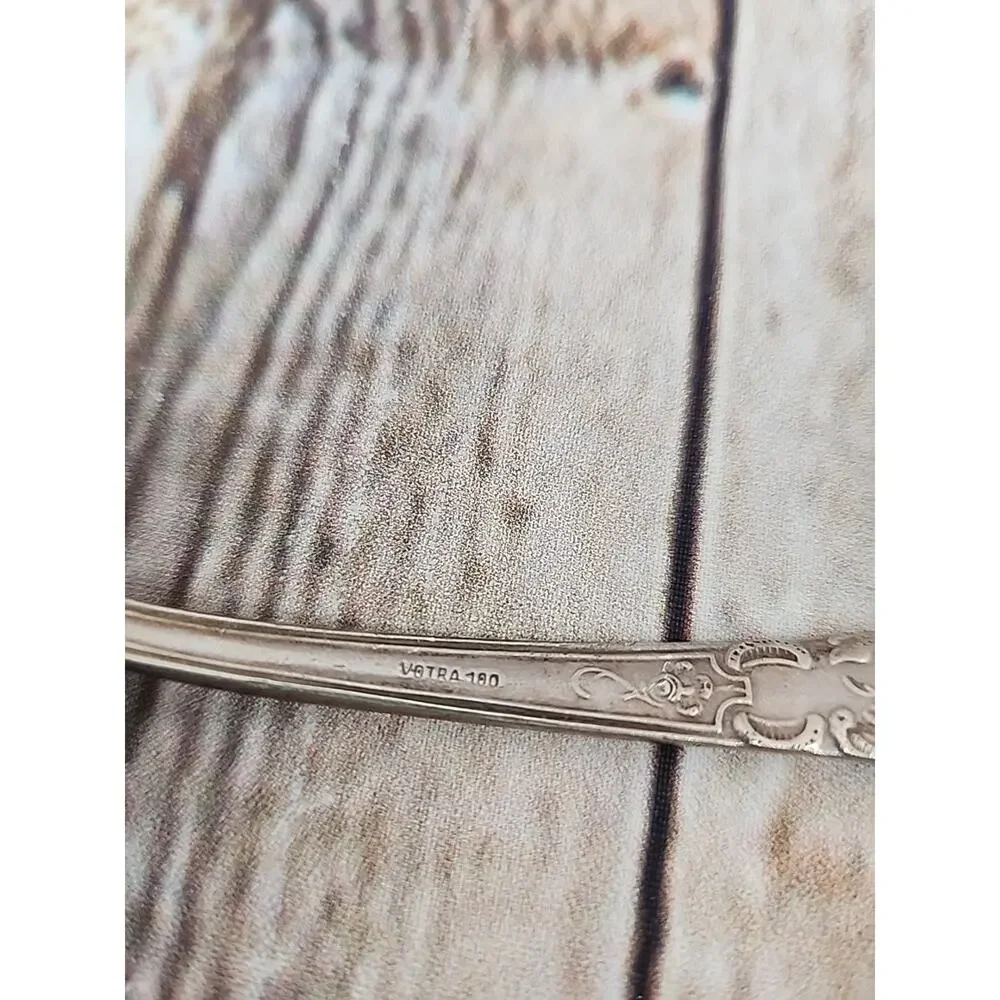 Antique Spoon Marked Votra 100 Patina Teaspoon